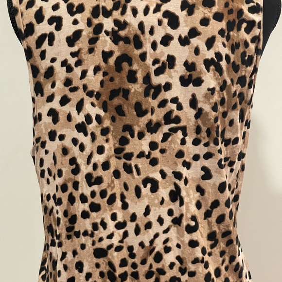 Carmen Marc Valvo M Leopard Print Sleeveless Top with Stretch 400 - Picture 5 of 8